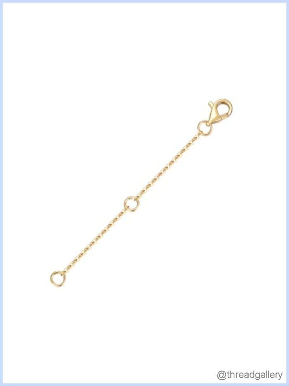 14K Solid Gold Necklace Extender Lobster Clasp Removable Adjustable Chain